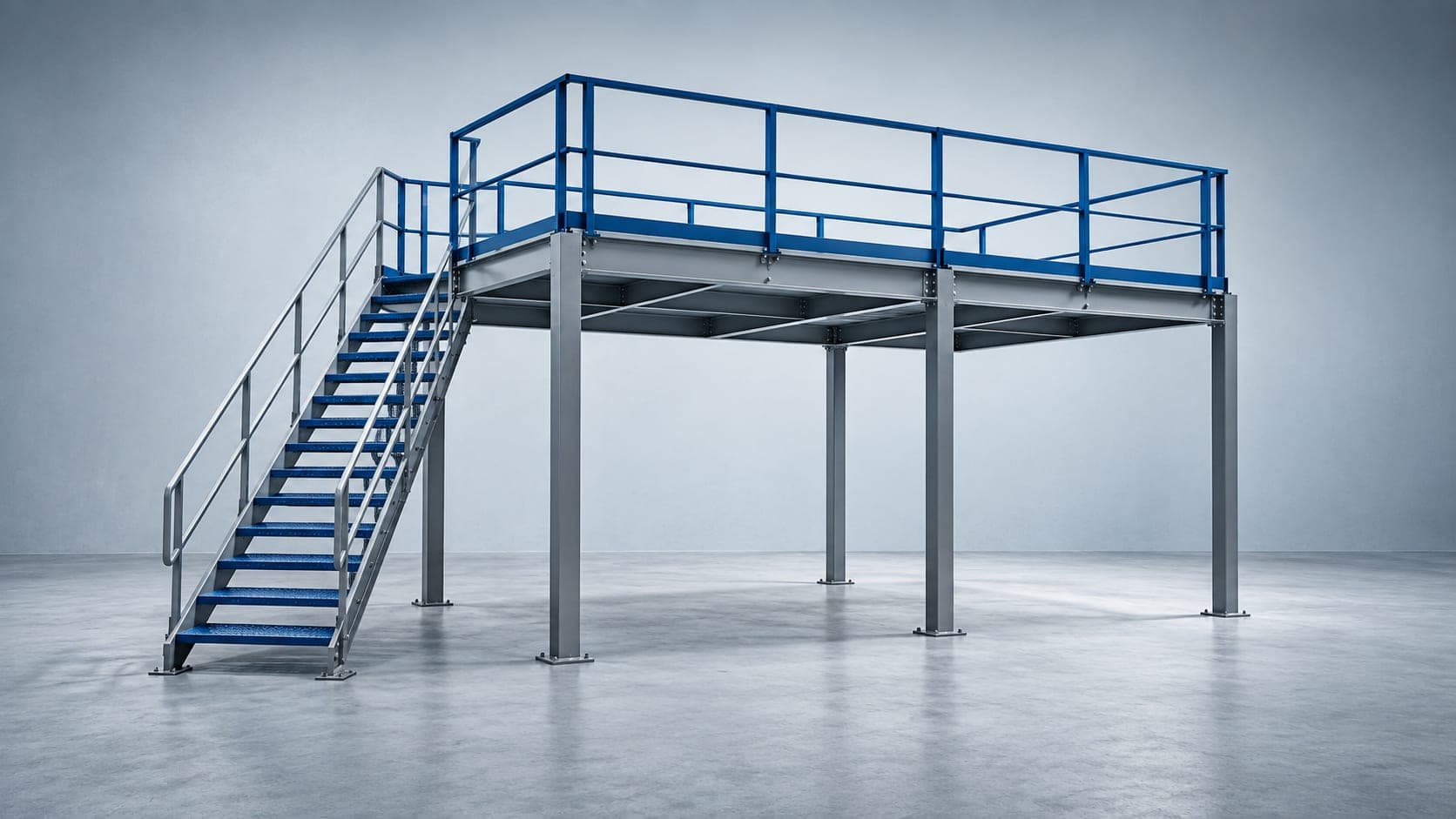 Free-standing structural mezzanine