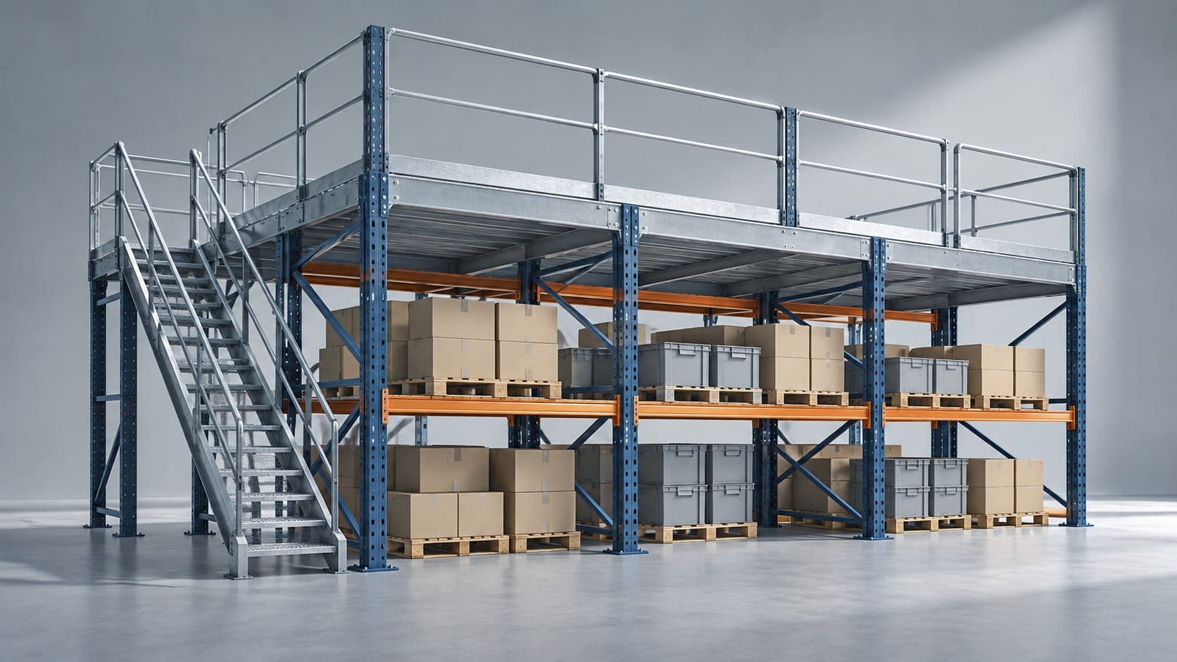 Rack-supported mezzanine
