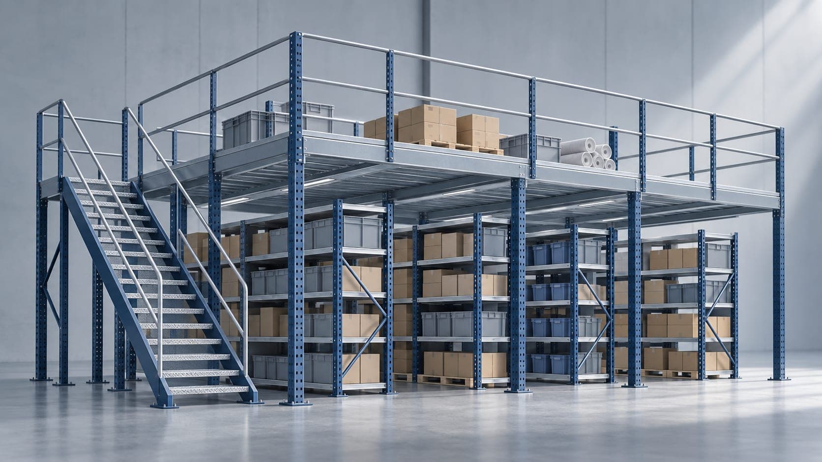 Shelf-supported mezzanine