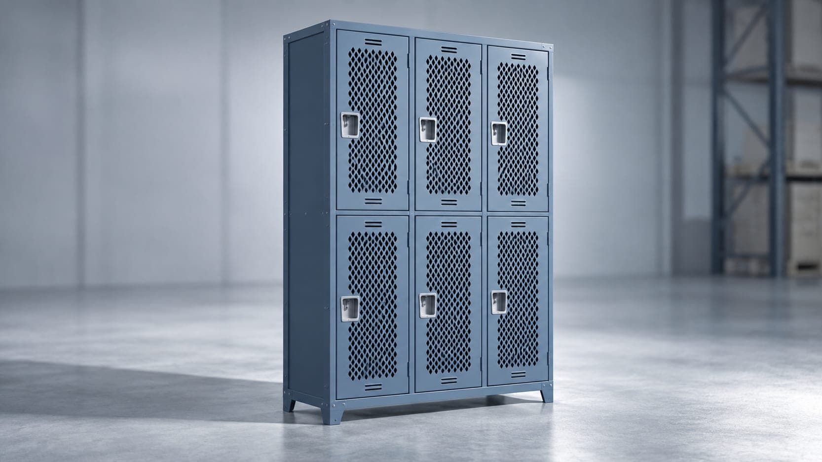Ventilated and mesh-door locker