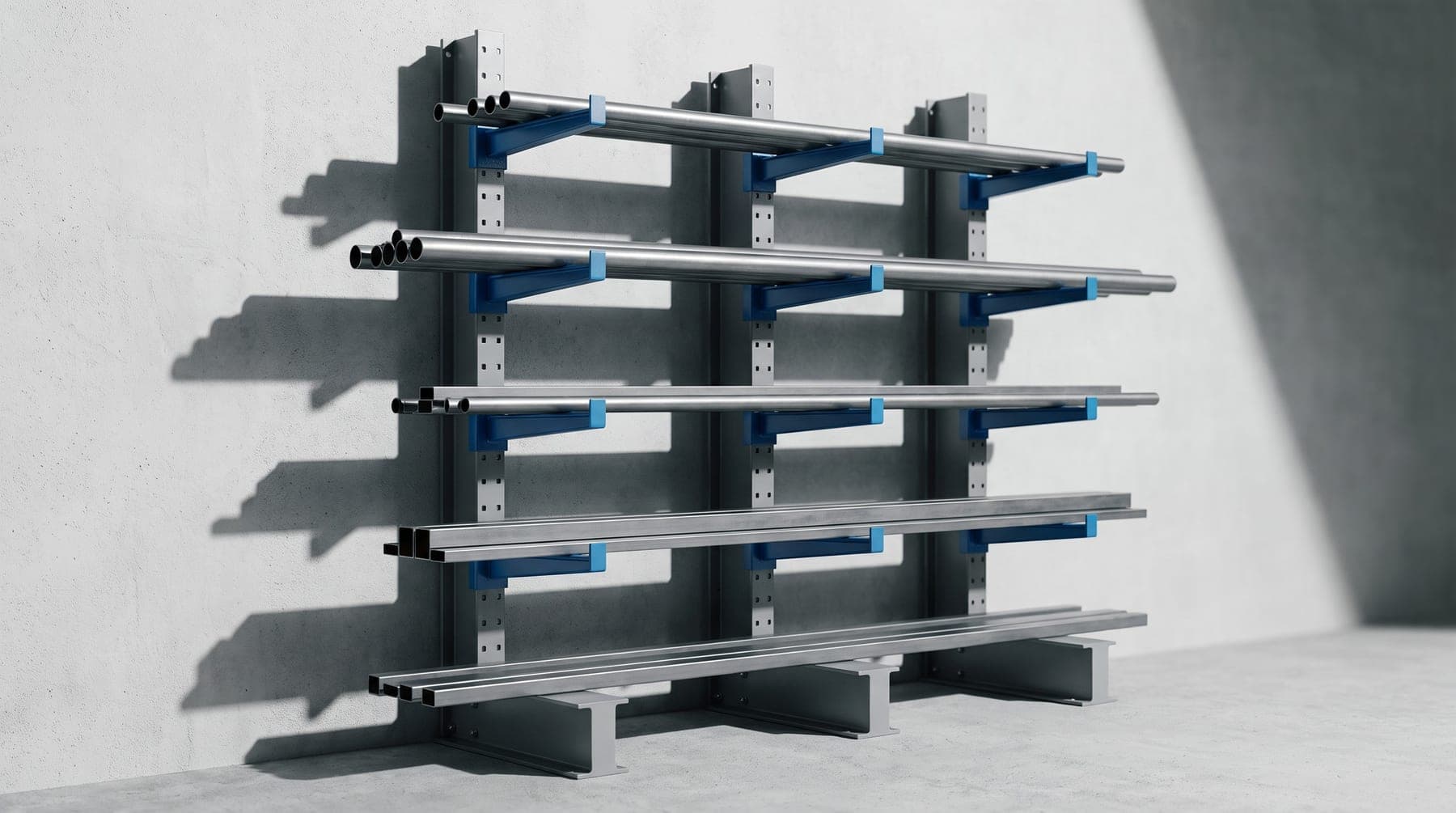 Single-sided cantilever rack