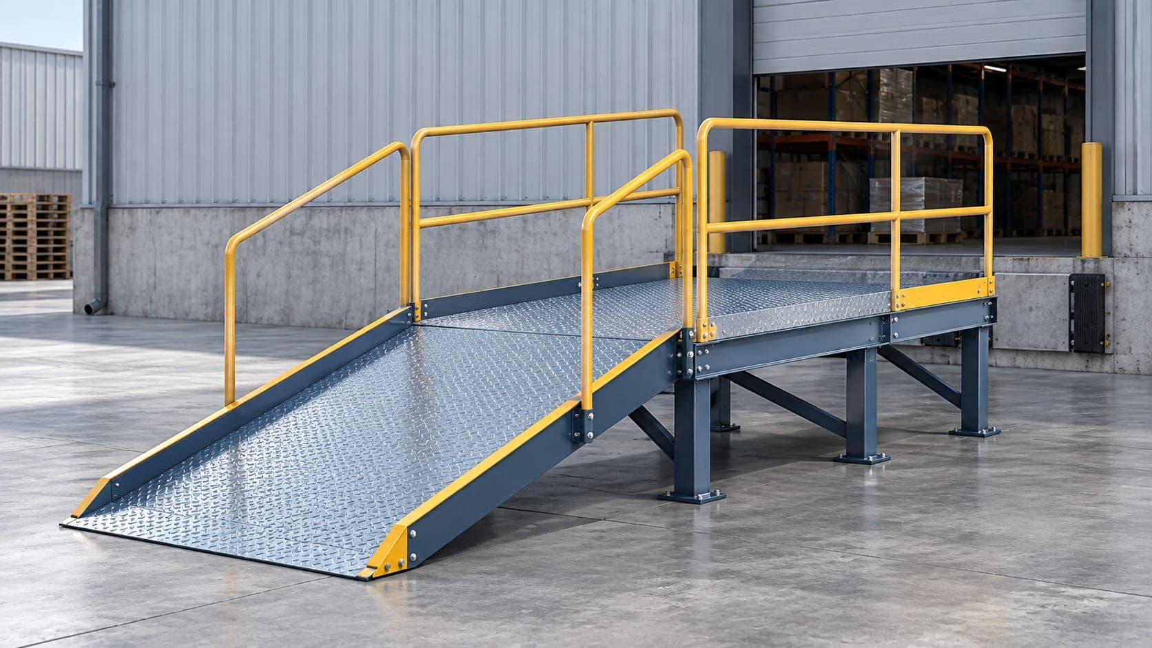 Container loading ramp & platform