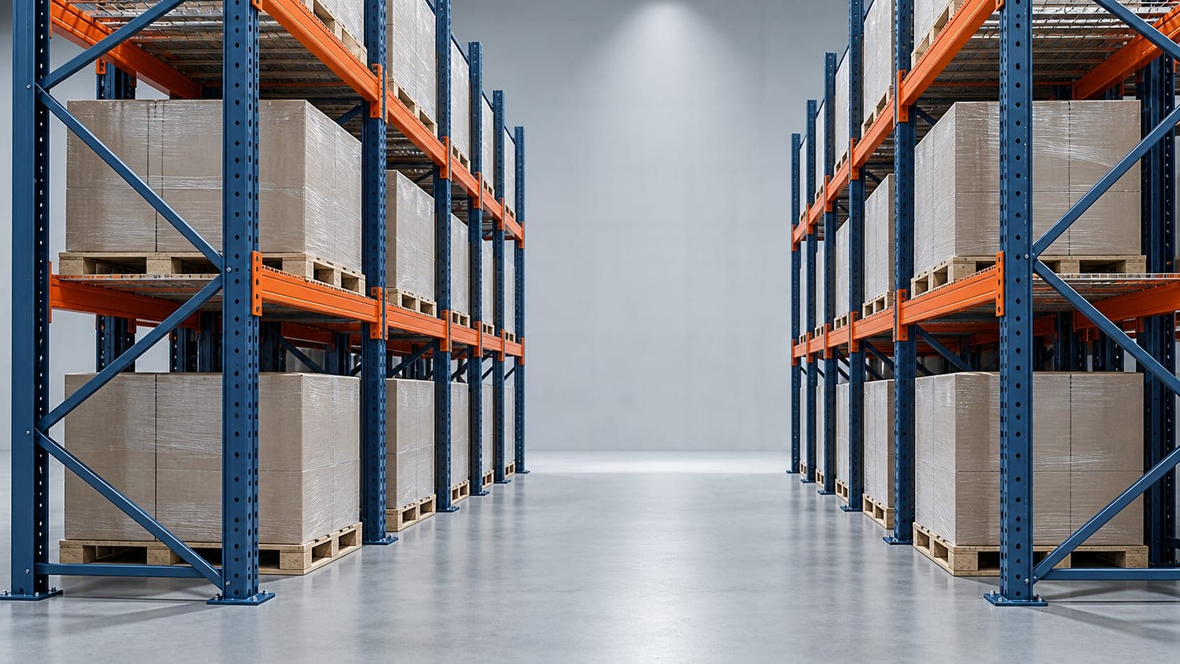 Double-deep pallet racking