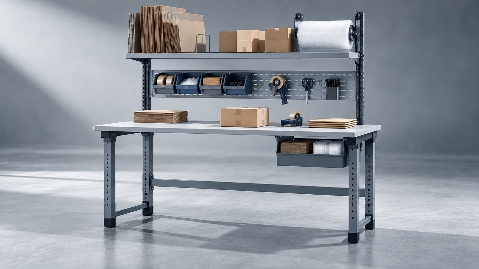 Height-adjustable workstation