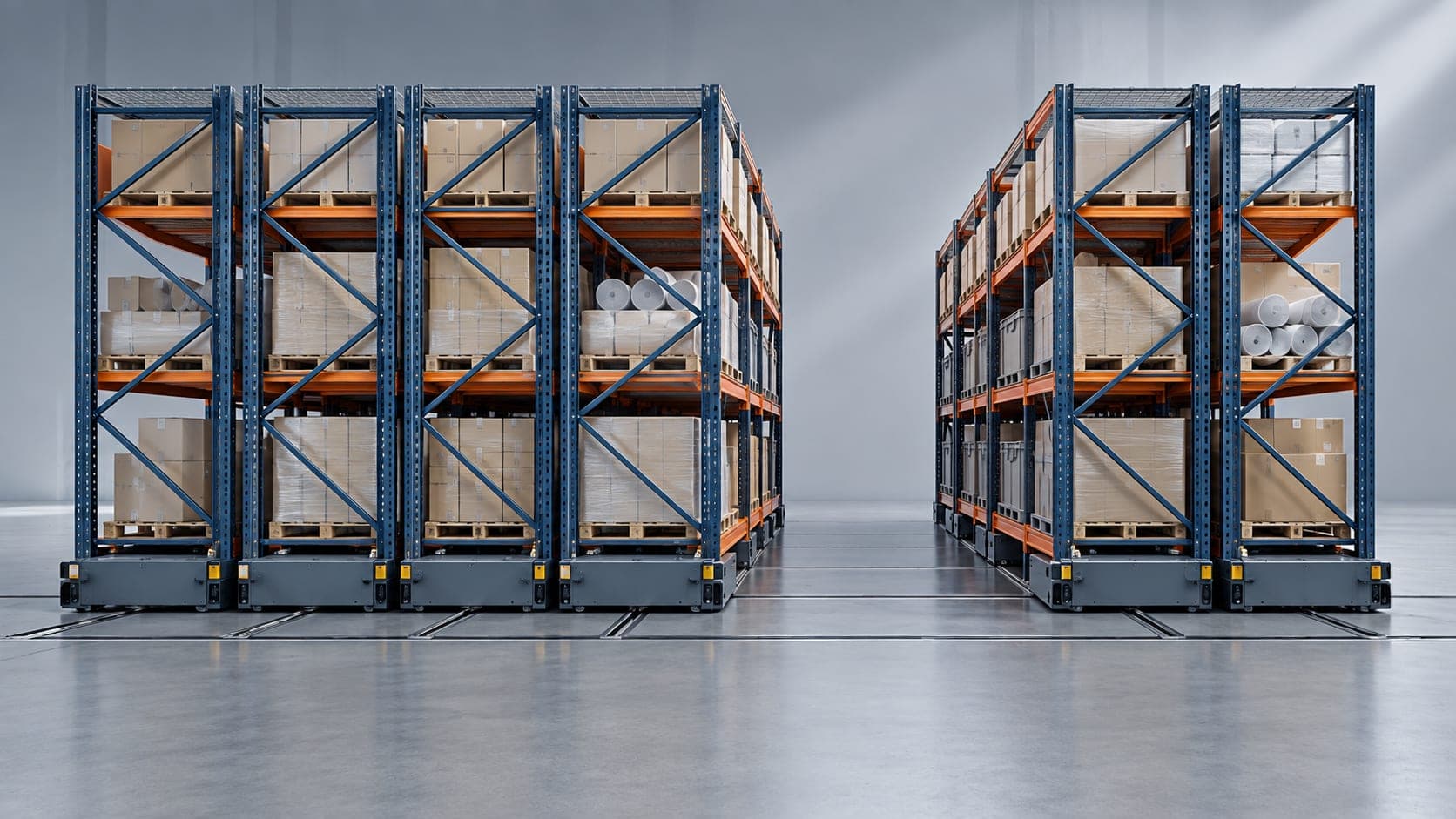 Mobile pallet racking