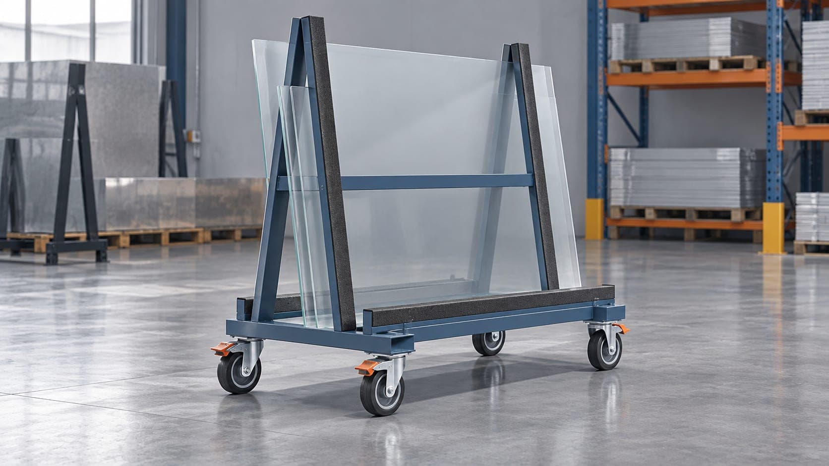 Panel and glass trolley