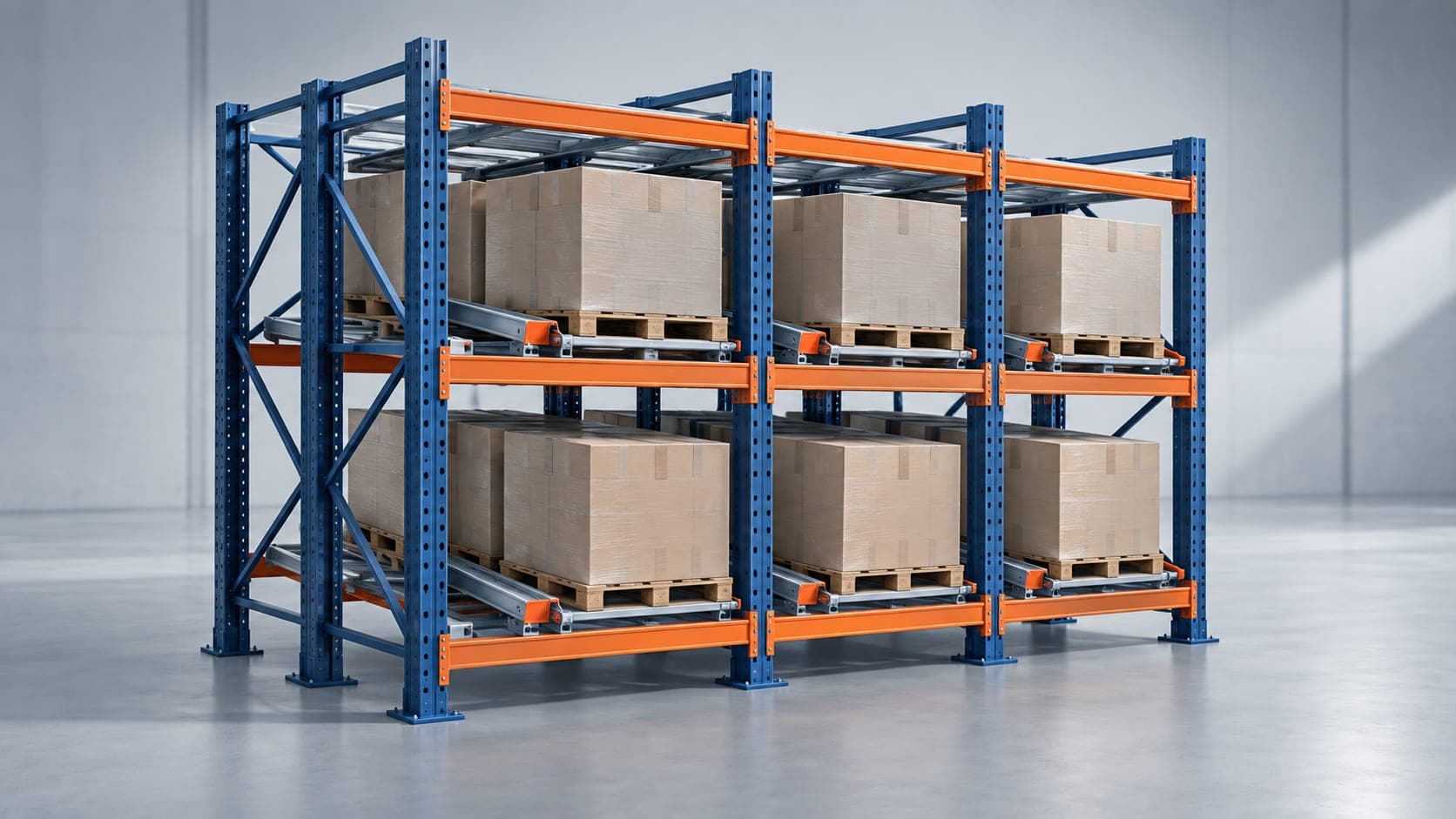 Push-back racking