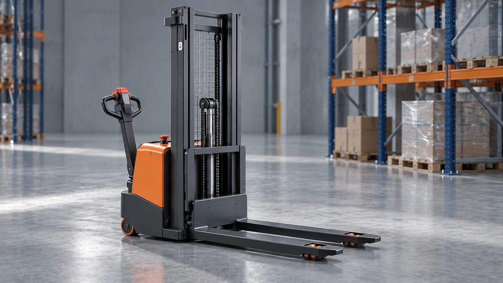 Semi-electric stacker