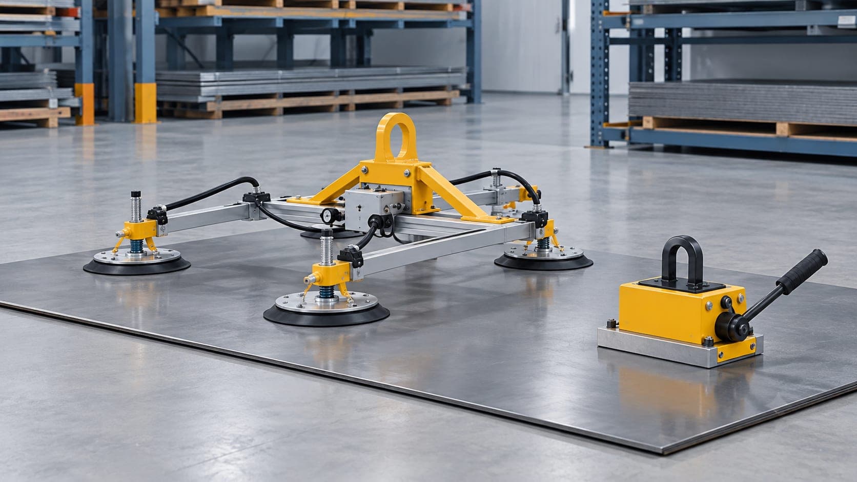 Vacuum and magnetic lifter