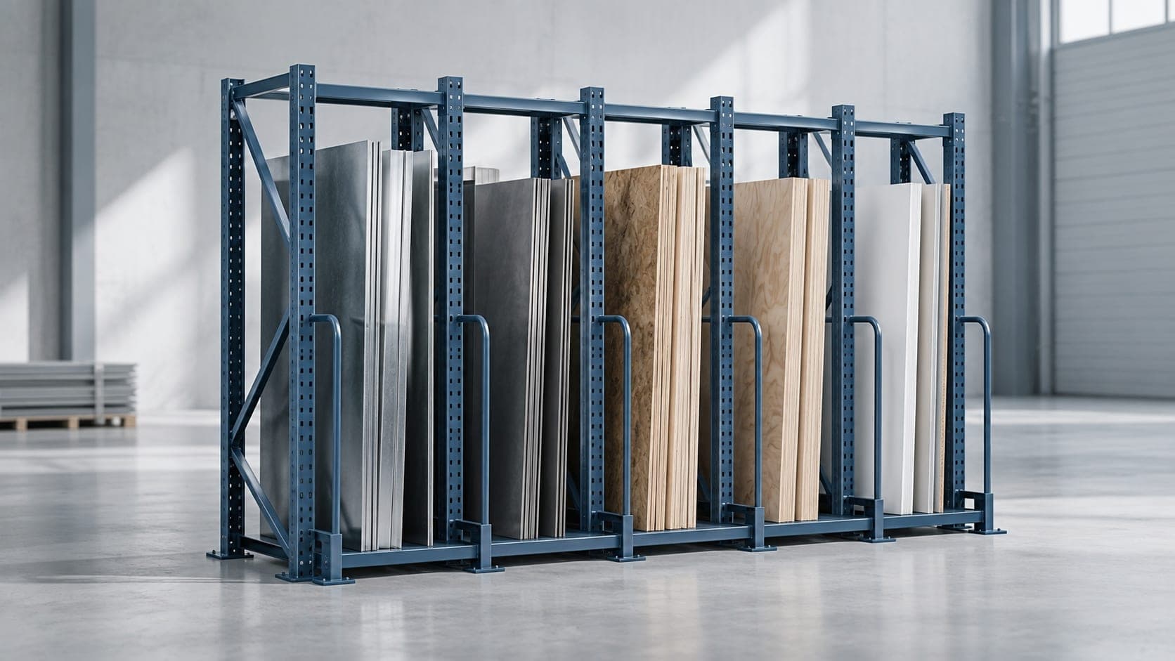 Vertical sheet rack