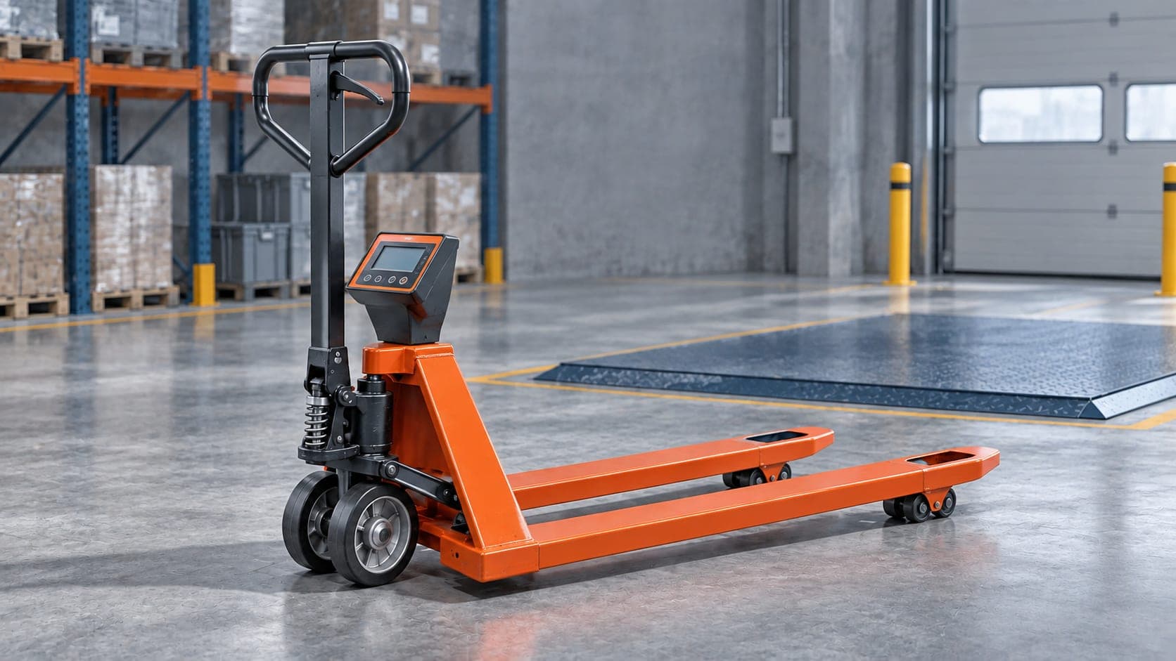 Weighing pallet truck